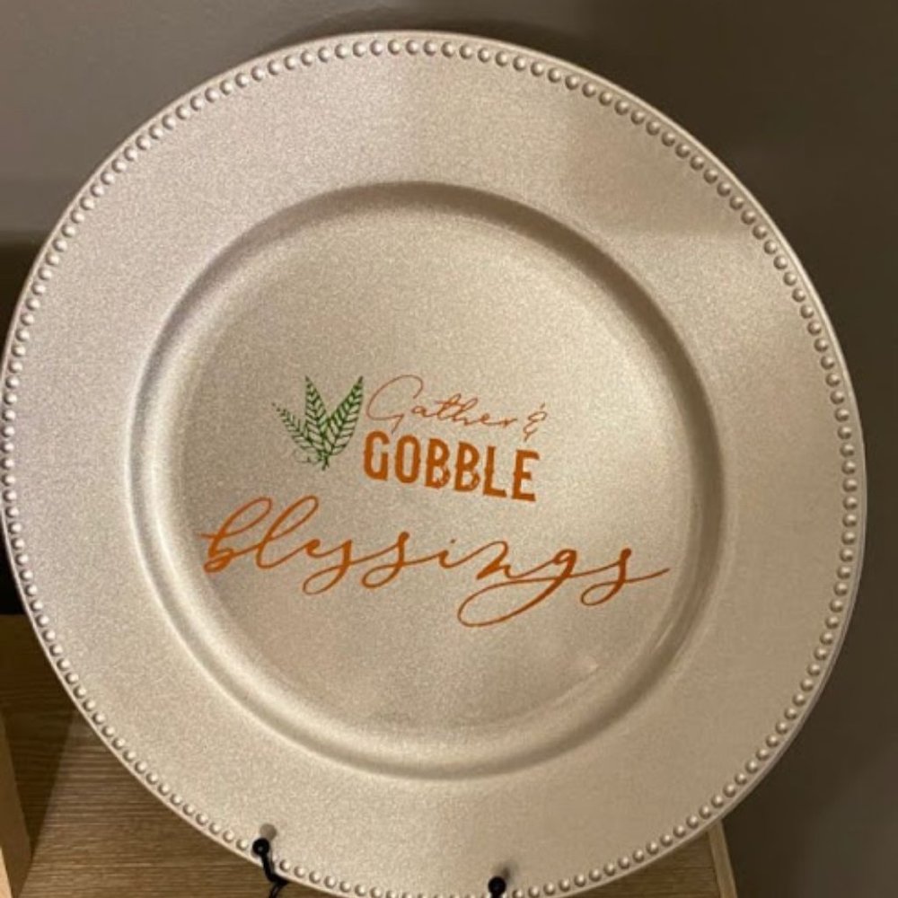 Gather & Gobble Blessings "Custom" Charger Plates